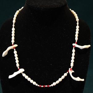 White Cultured Pearls 7mm Shell Accents